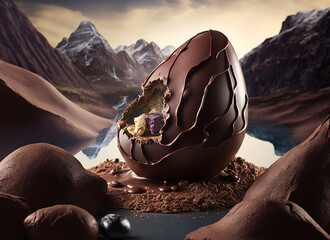 Wall Mural - Easter is coming and nothing better than celebrating with lots of chocolate. Eggs, worlds of chocolate, everything for you to choose from and enjoy these images.