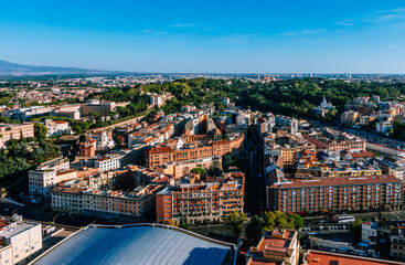 top view architecture of the city of Rome. Italy