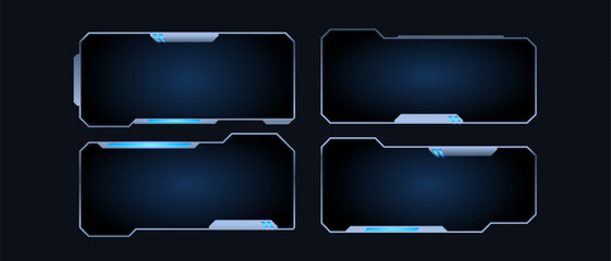 Wall Mural - futuristic technology frames interface hud element design for ui games. web and app. futuristic user