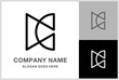 Monogram Letter DC Geometric Square Business Company Stock Vector Logo Design Template	