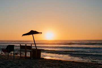 Wall Mural - sunset at the beach