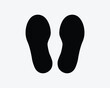 Footstep Foot Step Footprints Foot Prints Shoes Sole Steps Black White Silhouette Symbol Sign Graphic Clipart Artwork Illustration Pictogram Vector