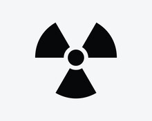 Radiation Symbol Caution Safety Hazard Radioactive Contamination Icon Vector Black White Silhouette Sign Graphic Clipart Artwork Illustration Pictogram