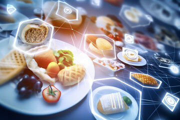 Wall Mural - The arrival of foodtech innovation and digitalisation, generative ai