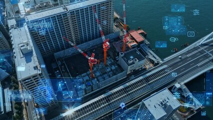 Poster - 建設現場とテクノロジー　空撮