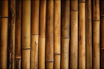 Wall Mural - Bamboo wooden texture with Generative AI