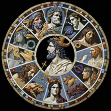 Twelve Olympian Gods Mosaic