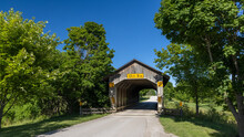 Historic Caine Road Covered Bridge In Ohio