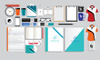 stylish business stationery items set with Vector Design 