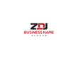Creative Logo ZDJ Letter, Minimal ZD zdj Monogram Logo Icon