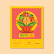 fruity blend coffee label with dripper