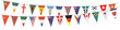 Garland with pennants in international colors	
