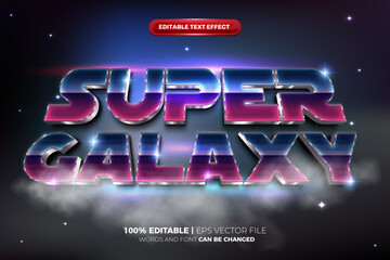 Wall Mural - Esport super galaxy glow cartoon movies Bold 3D Editable text Effect Style
