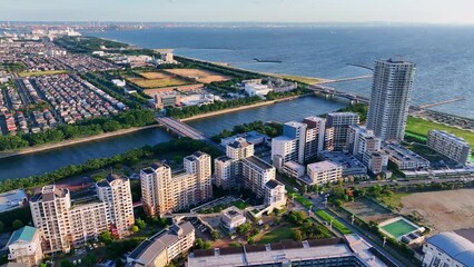 Canvas Print - 現代都市の空撮