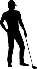 Wall Mural - Golfer Golf Sports Person Silhouette