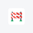 Road blocker fully editable vector fill icon

