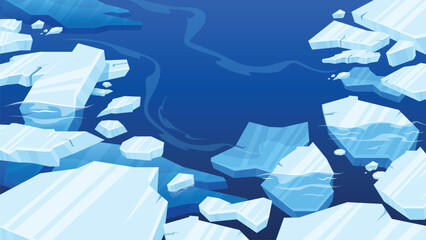 Wall Mural - Frozen Arctic Ice Composition