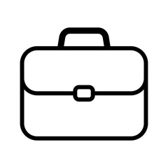 Wall Mural - briefcase icon. business bag icon. suitcase, portfolio symbol, linear style pictogram isolated on wh