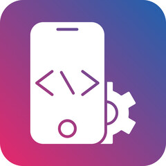 Vector Design Mobile Coding Icon Style