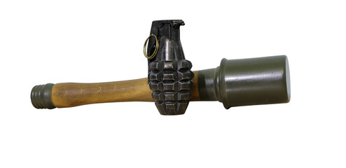 Wall Mural - hand grenades on transparent background
