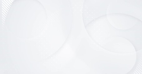 Wall Mural - 4k light grey abstract moving circles with white dots, diagonal lines, soft shadow. circular gradien
