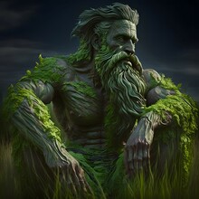 God Of The Grass Photo Super Detailed Extremly Realisti