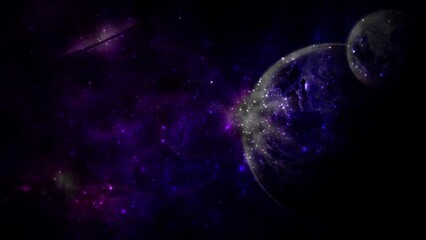 abstract space galaxy with stars and constellations futuristic with glow effect, abstract background