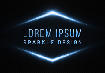 Wall Mural - luxury frame design for discount, sales and greeting card. abstract sparkle banner with light effect
