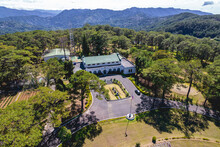 Baguio City, Philippines - Aerial Of The Mansion, The Official Summer Palace Of The President Of The Philippines.