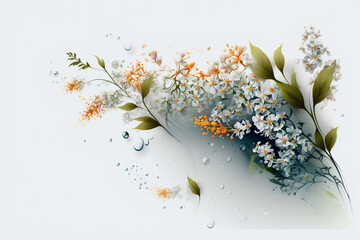 Summer flowers different colors nature background