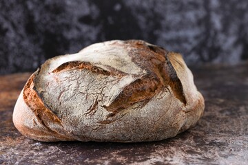 Wall Mural - Closeup of delicious homemade bread served on a table