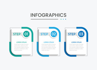 vector infographic label design template 3 options or steps.