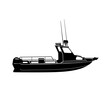 sportfishing boat vector illustration silhouette clip art