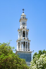 Sticker - imposing bell tower of the church of the Holy Apostles Peter and Paul is the trademark of Argalastit