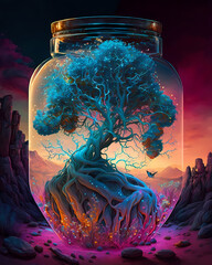 tree of life in jar