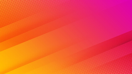 Wall Mural - Modern orange and pink geometric background. gradient creative background, cover design, poster and advertising concept vector	