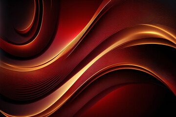 vector red wavy curve flow motion, abstract, backgrounds, generative ai