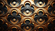 © Mage Merchant - abstract decorative ornament background black and gold ai generated
