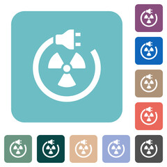 Wall Mural - Nuclear energy rounded square flat icons