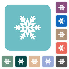 Sticker - Snowflake rounded square flat icons