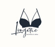 Lingerie Bra logo and fashion women's lingerie logo