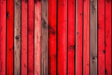  A Red Wooden Wall With A Black Metal Hook On The Top Of It And A Black Metal Hook On The Bottom Of The Wall And Bottom Of The Wall.  Generative Ai