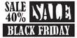 © imagination13 - Black friday sale design elements. Set Vector illustration with letters in grunge style.