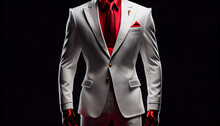 White Blue Stylish Suit For Men Fashion Ai Generated Image