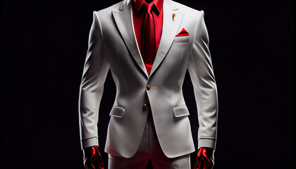 White Blue stylish suit for men fashion Ai generated image