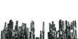 cyber city isolated on transparent background