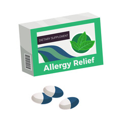 Canvas Print - Allergy Relief Pills