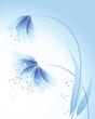 vector background with blue Flowers