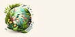 International earth day concept, banner with copy space, generative ai