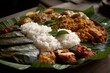 Indian fish platters are a popular non vegetarian dish from Mumbai, Konkan, Maharashtra, Goa, Bengal, and Kerala that are typically served on a banana leaf or on a steel plate. Generative AI
